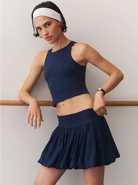 NWT Anthropologie Daily Practice Bubble Mini Skirt in Waypoint size Medium